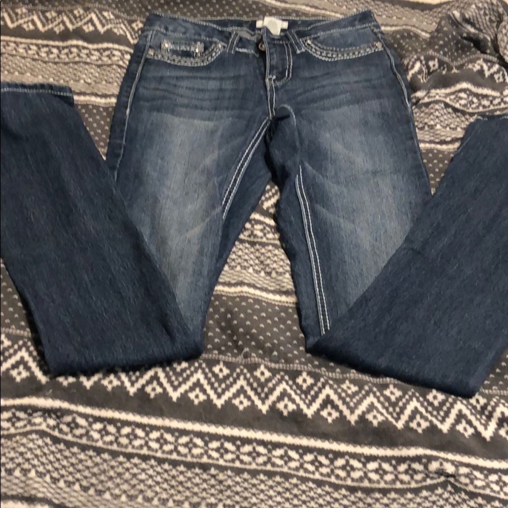 Tight form fitting jeans